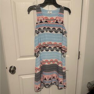 Colorful Patterned Sleeveless Dress